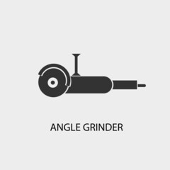 Angle grinder vector icon illustration sign