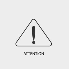 Attention vector icon illustration sign