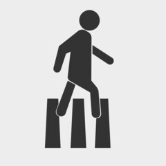 Crosswalk logo vector icon illustration sign
