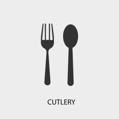 Cutlery vector icon illustration sign