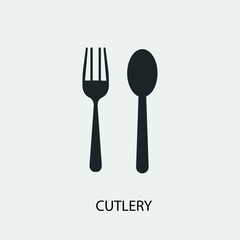 Cutlery vector icon illustration sign