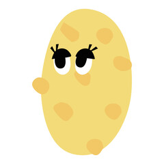 Abstract shape character with pattern vector illustration in flat color design