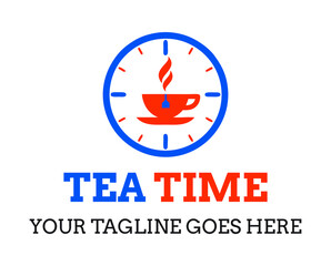 Fototapeta na wymiar tea time logo