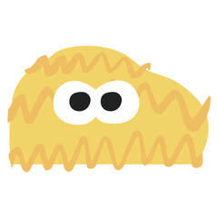 Abstract shape character with pattern vector illustration in flat color design