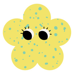 Simple shape character with pattern vector illustration in flat color design