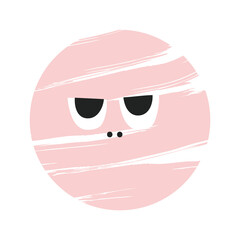 Simple shape character with pattern vector illustration in flat color design