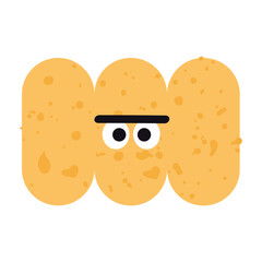 Simple shape character with pattern vector illustration in flat color design