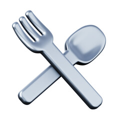 White plate high quality 3D render illustration. Restaurant menu or food delivery concept icon.