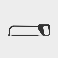 Hacksaw vector icon illustration sign
