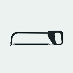 Hacksaw vector icon illustration sign