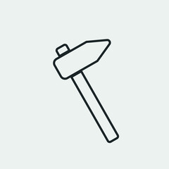 Hammer vector icon illustration sign