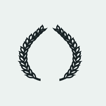 Laurel wreth vector icon illustration sign 
