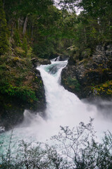 Rocky waterfall in Bariloche, Argentina