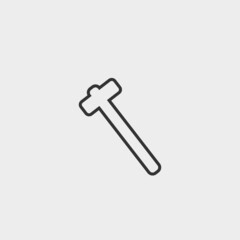 Hammer vector icon illustration sign