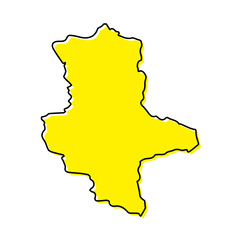 Obraz premium Simple outline map of Saxony-Anhalt is a state of Germany.