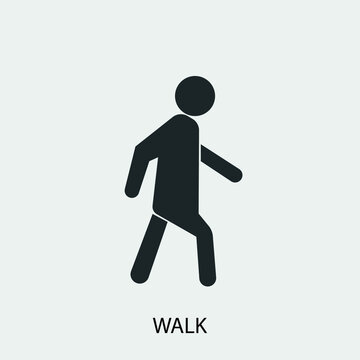 Walk vector icon illustration sign
