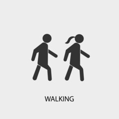 Walking vector icon illustration sign