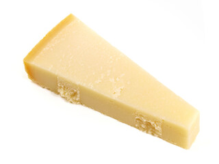 Parmesan Cheese Slice on white Background - Isolated