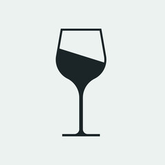 Wineglass vector icon illustration sign