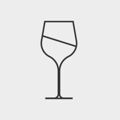 Wineglass vector icon illustration sign