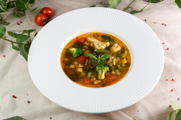 soup with meatballs