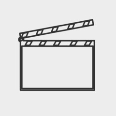 Clapperboard vector icon illustration sign
