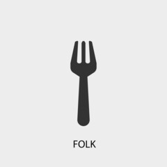 Folk vector icon illustration sign