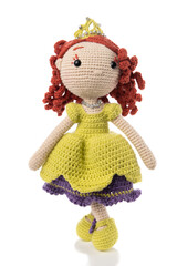 Hand made pretty girl crochet doll 
