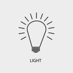 Light vector icon illustration sign