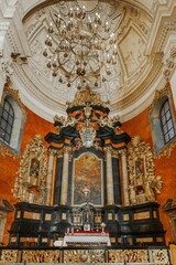 Fototapeta na wymiar Wnętrze Kościoła Piotra i Pawła w Krakowie