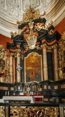 Fototapeta na wymiar Wnętrze Kościoła Piotra i Pawła w Krakowie
