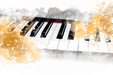 Piano - 9. Music graphic with piano in vector quality.