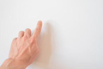 index finger isolated on white background.
