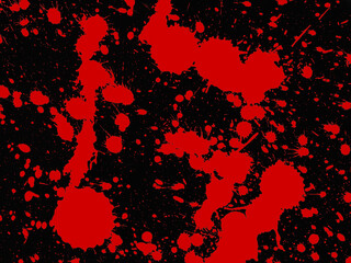 red drops of paint on a black background