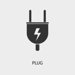 Obraz premium Plug vector icon illustration sign