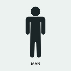 Man vector icon illustration sign
