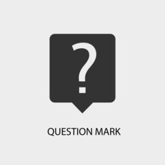 Question mark vector icon illustration sign
