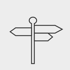 Signpost vector icon illustration sign