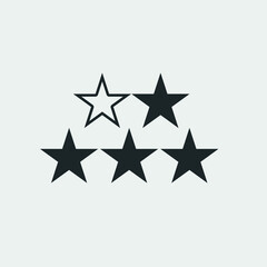 Star rating vector icon illustration sign