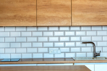 Kitchen faucet. Modern kitchen, a picture of a faucet