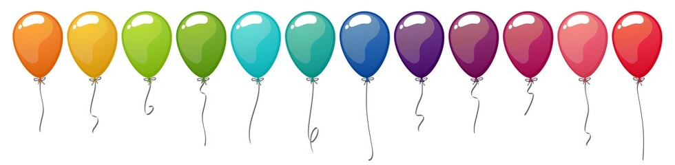 colored flying balloons collection © picoStudio