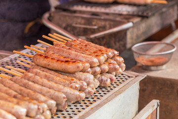 串焼き　串焼 肉料理　屋台　縁日　夏祭り　縁日　神社