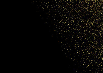 Yellow Dot Anniversary Vector Black Background.