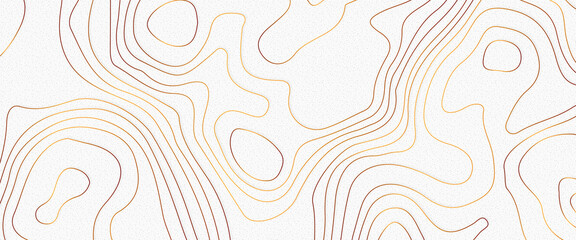 Abstract stylized topographic contour elevation in lines and contours, the concept map of a conditional geography scheme and the terrain path, vector illustration of topographic line contour map,