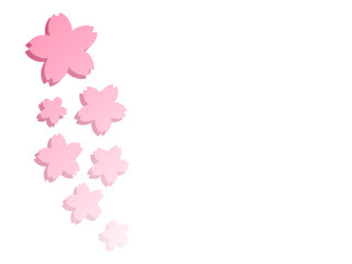 シンプルなグラデーションの桜のイラストの背景素材