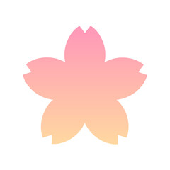 シンプルなグラデーションの桜のイラスト