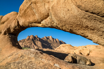 Namibian the stone arch of Spitzkoppe in Damaraland, beautiful landscape
