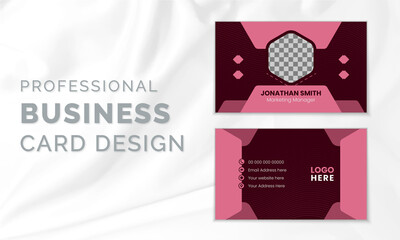 Creative modern business card print template. Double-sided creative business card template.
