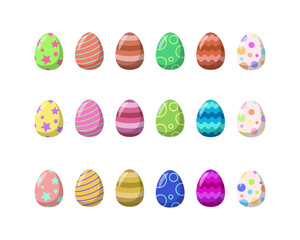 Set of Colorful easter egg