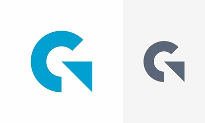 Letter G logo. icon design. Template elements. Geometric abstract logos - obrazy, fototapety, plakaty